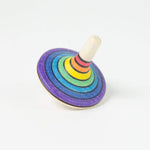 Load image into Gallery viewer, Mader Large Rallye Spinning Top Rainbow (Purple Outside) - thetinycrate
