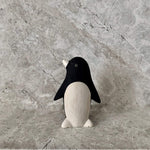 Load image into Gallery viewer, perfectly crafted wooden penguin toy with white belly and white nose