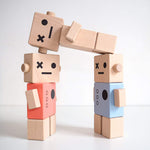 Load image into Gallery viewer, Wooden Robot Blue - thetinycrate
