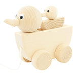 Load image into Gallery viewer, Gracie - Wooden Pull Along Duck With Duckling - thetinycrate
