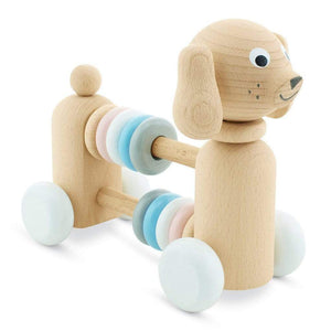 Layla - Wooden Dog with Counting Beads - thetinycrate
