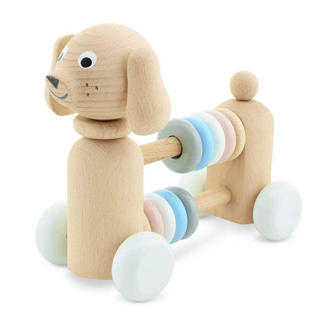 Layla - Wooden Dog with Counting Beads - thetinycrate