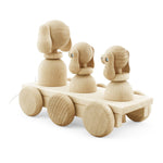 Load image into Gallery viewer, Wooden Pull Along Dog Family - thetinycrate
