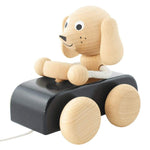 Load image into Gallery viewer, Jude - Wooden Pull Along Dog - thetinycrate

