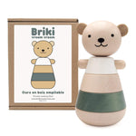 Load image into Gallery viewer, Wooden Stacking Bear Green - thetinycrate
