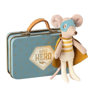 Superhero Mouse in Suitcase