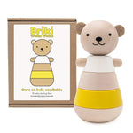 Load image into Gallery viewer, Wooden Stacking Bear Yellow - thetinycrate
